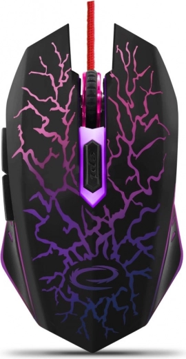 Ratón gaming con cable Esperanza con efecto LED y 2400 DPI