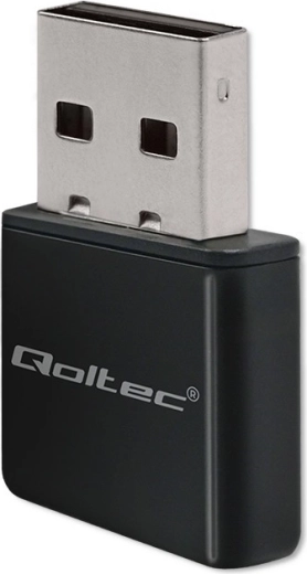 Mini adaptador WiFi inalámbrico Qoltec USB 2.0 300 Mbps