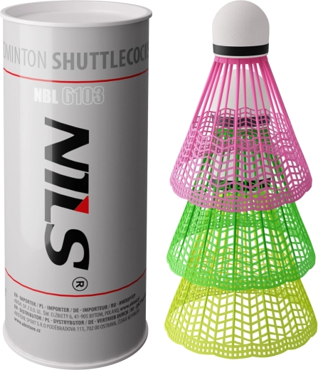 Volantes de bádminton NILS NBL6103, multicolor, 3 uds