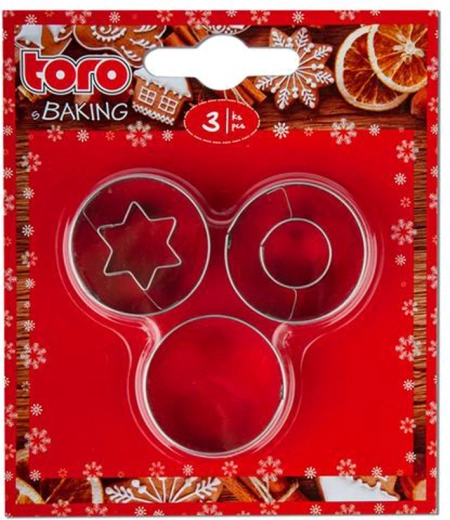 Cortadores para galletas TORO – círculo liso, set de 3 uds.