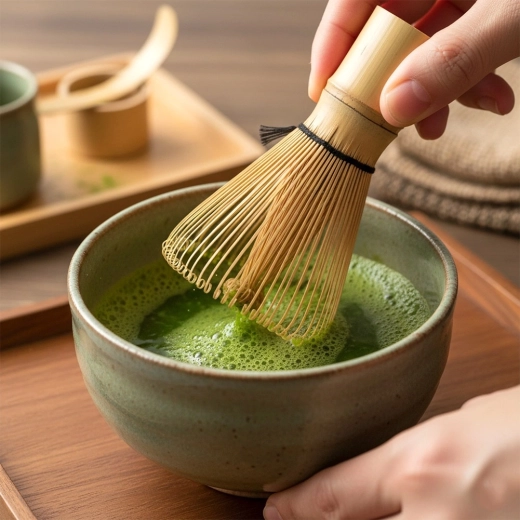 Matcha suave con espuma delicada