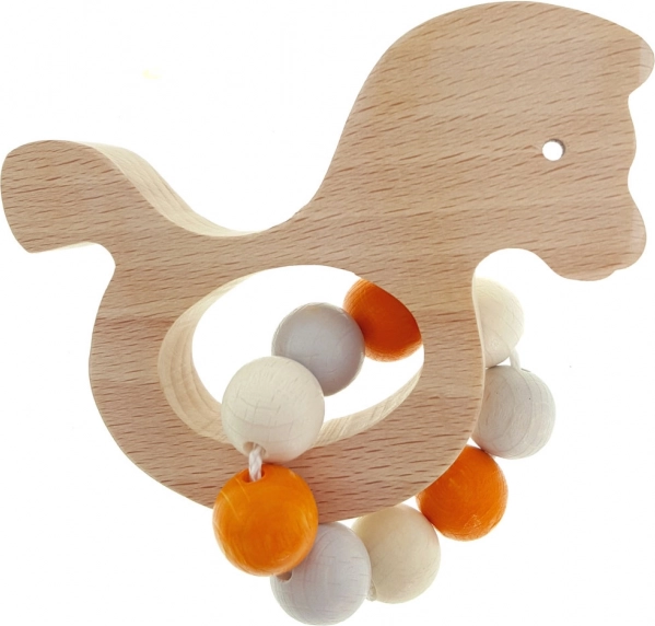 Sonajero Hess caballito natural naranja de madera