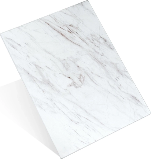 Tabla de cortar de vidrio con diseño marmoleado 40 × 30 cm