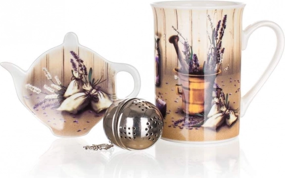 Juego de té VETRO Lavender 3 uds