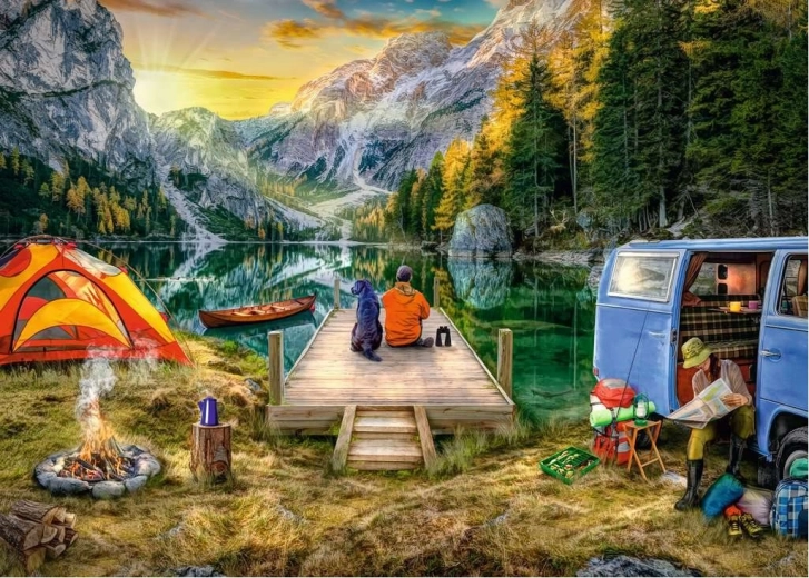Puzzle Ravensburger de acampada 1000 piezas