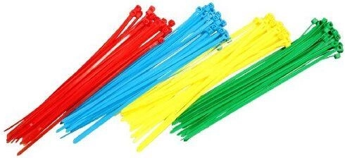 Bridas de nylon 200 × 3,6 mm – mezcla de colores, 100 uds
