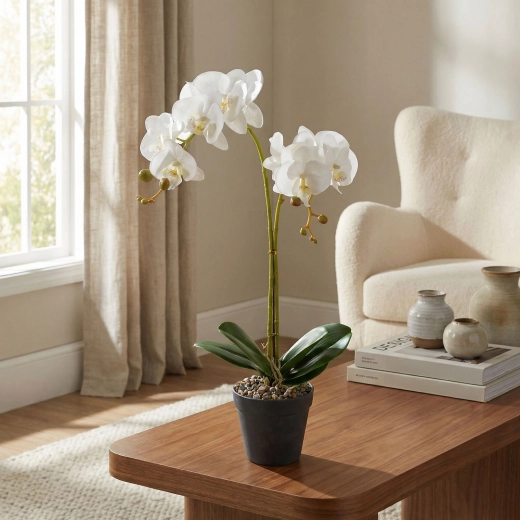 Orquídea decorativa artificial de 54 cm - 1 unidad
