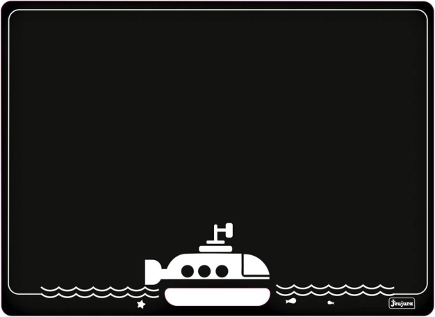 Jeujura pizarra de doble cara con motivo de submarino