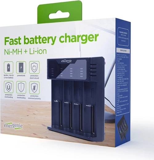Amplia compatibilidad con Ni‑MH y Li‑ion