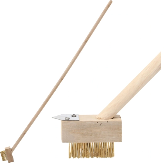 Cepillo para maleza y baldosas con mango largo de 120 cm
