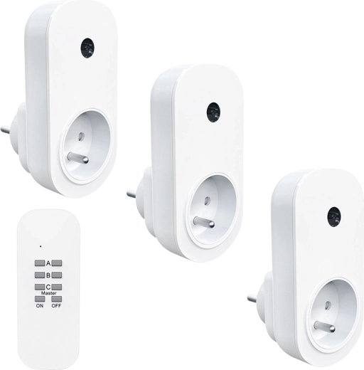 Solight conjunto de enchufes controlados a distancia 3+1