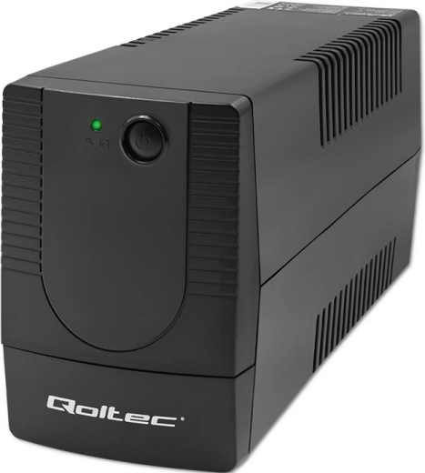 Fuente de alimentación ininterrumpida UPS de respaldo Qoltec 650 VA 360 W