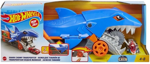 Hot Wheels City Transportador tiburón – transportador devorador de cochecitos