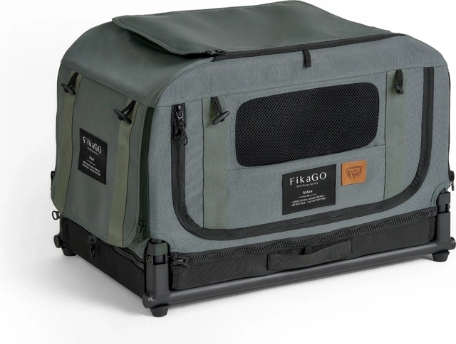 Transportín kennel plegable Fikago Queen xs verde