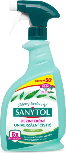 SANYTOL limpiador universal desinfectante en spray eucalipto 500 ml + 50 % gratis