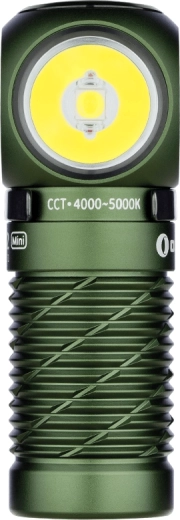 Frontal y linterna EDC OLIGHT Perun 2 Mini OD Green con luz roja