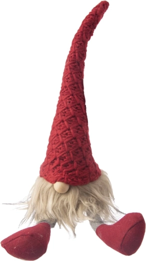 Duende de peluche rojo – decoración navideña 42 cm