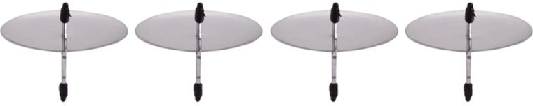 Portavelas para corona de Adviento plateado 6 cm (4 uds.)