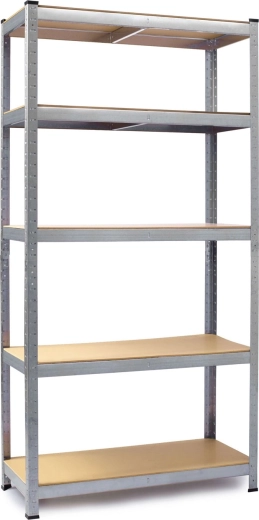 Estructura galvanizada robusta y estantes de MDF
