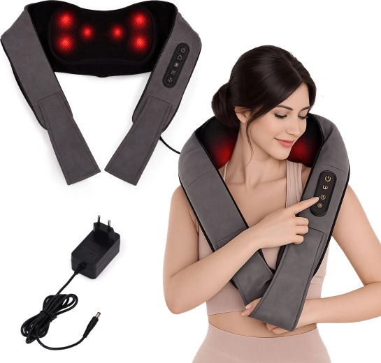 Cinturón de masaje shiatsu Kaden para cuello y espalda con calefacción 24 W