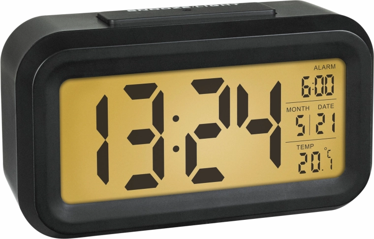 Despertador digital TFA LUMIO con retroiluminación, negro