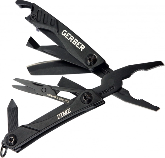 Gerber Dime Multi-Tool herramienta multifunción negra con 12 funciones