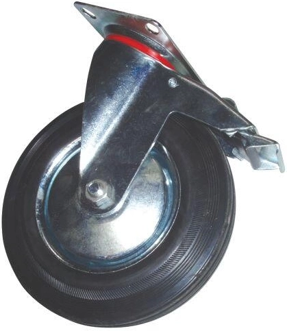 Rueda giratoria con freno de 200 mm, capacidad de carga de 120 kg