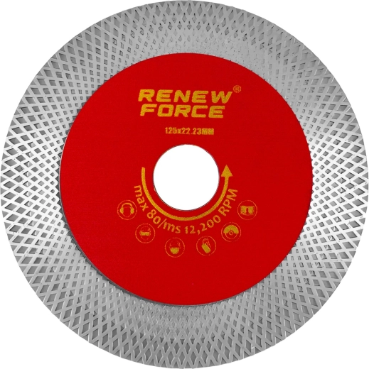 Disco diamantado Renew Force 125 mm 2 en 1 para cortar y lijar