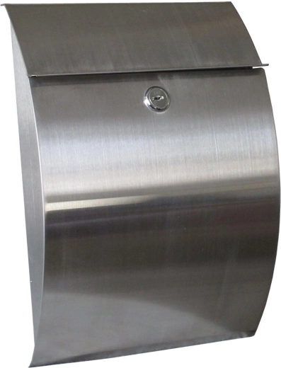 Buzón de acero inoxidable 215 × 300 × 70 mm, plateado