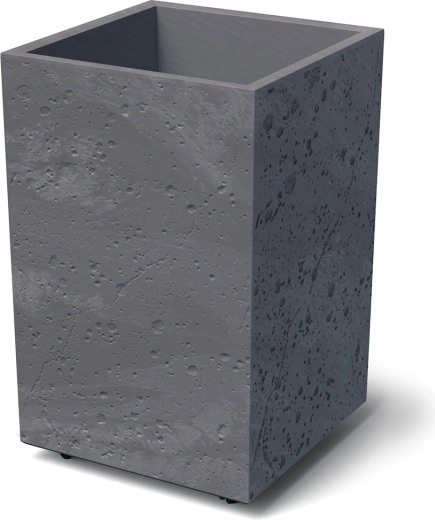 Macetero Sierra Square High efecto hormigón 38,5 cm marengo