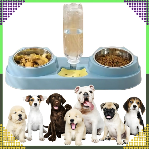 Dos cuencos de acero inoxidable extraíbles