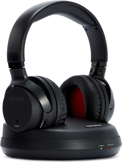 Aiwa auriculares RF inalámbricos para televisión con estación