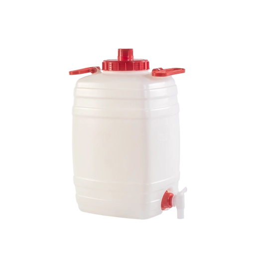Barril de plástico de 20 l con tapa de rosca, asa y ventilación