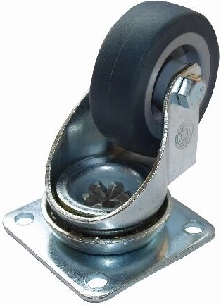 Ruedas giratorias para muebles para parquet 30 mm, de goma (4 uds)
