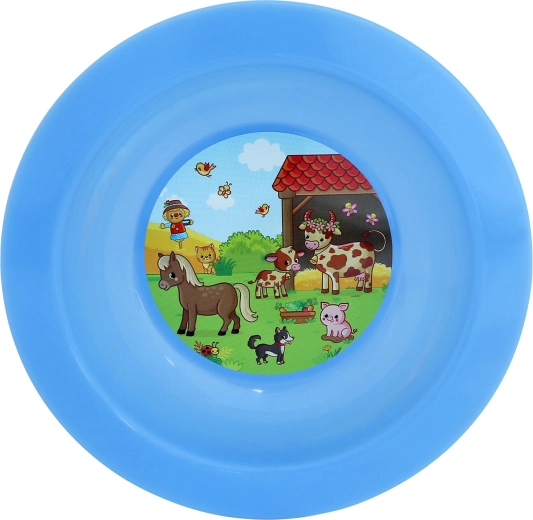 Plato hondo infantil Granja 17,3 cm plástico