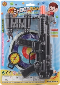 Subfusil infantil con prismáticos y brújula