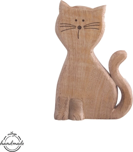 Gato de madera Mango Micka 30,5 cm