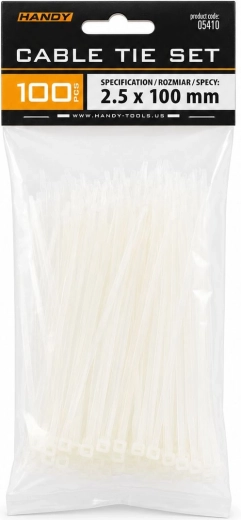 Bridas para cables 100 × 2,5 mm transparentes, 100 uds.