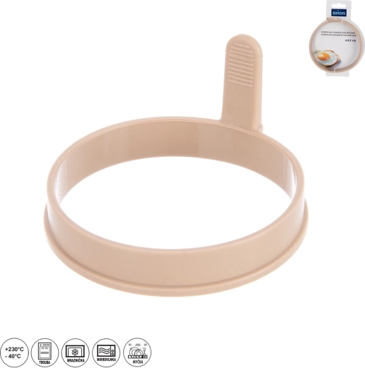 Aro de silicona para tortitas y huevos fritos de 9,5 cm, beige