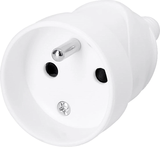 Enchufe recto Solight (clavija) IP20 blanco - 1 unidad