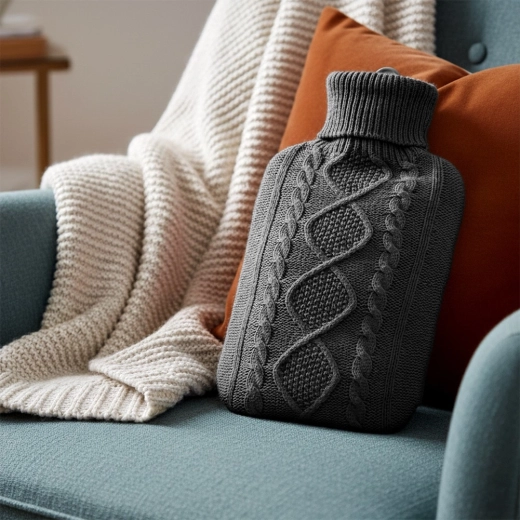 Suave funda de punto para comodidad y aislamiento