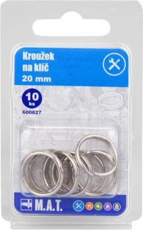Anilla para llaves 20 mm niquelada (10 uds)