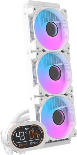 Iluminación ARGB y diseño blanco limpio