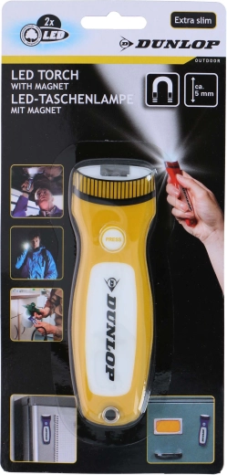 Linterna DUNLOP 2× LED con imán
