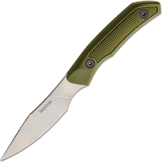Kershaw Deschutes Caper cuchillo de caza 8,4 cm con hoja stonewash y funda