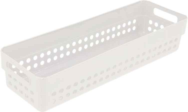 Cestillo Terra blanco organizador de plástico