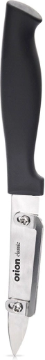 Cuchillo de cocina para pelar con pelador vertical de acero inoxidable 19 cm ORION Classic