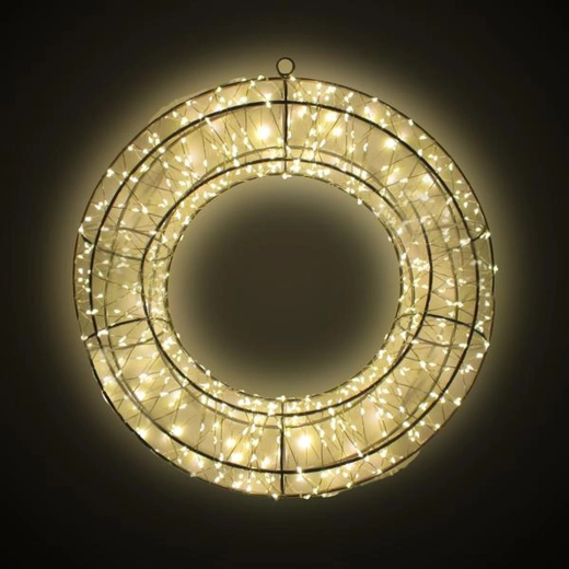 Corona decorativa 3D LED de metal 36 × 7 × 36 cm