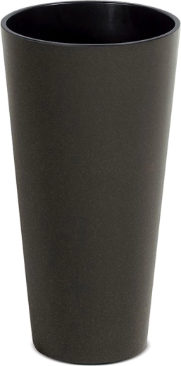 Maceta Tubus Slim Eco Wood con inserto 30 cm – color café