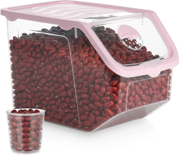 Recipiente transparente para frutas y verduras con tapa 12 l